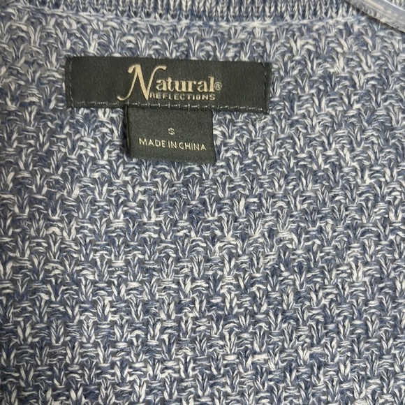 Natural Reflections Shrug Cardigan Sweater with Fringe along Bottom Size S - Picture 2 of 4